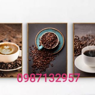 Bộ 3 tranh trang trí Quán Cà Phê