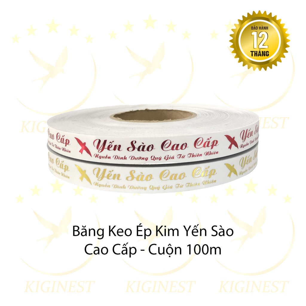 BĂNG KEO DÁN ÉP KIM YẾN SÀO CAO CẤP - CUỘN 100M KHÔNG VIỀN