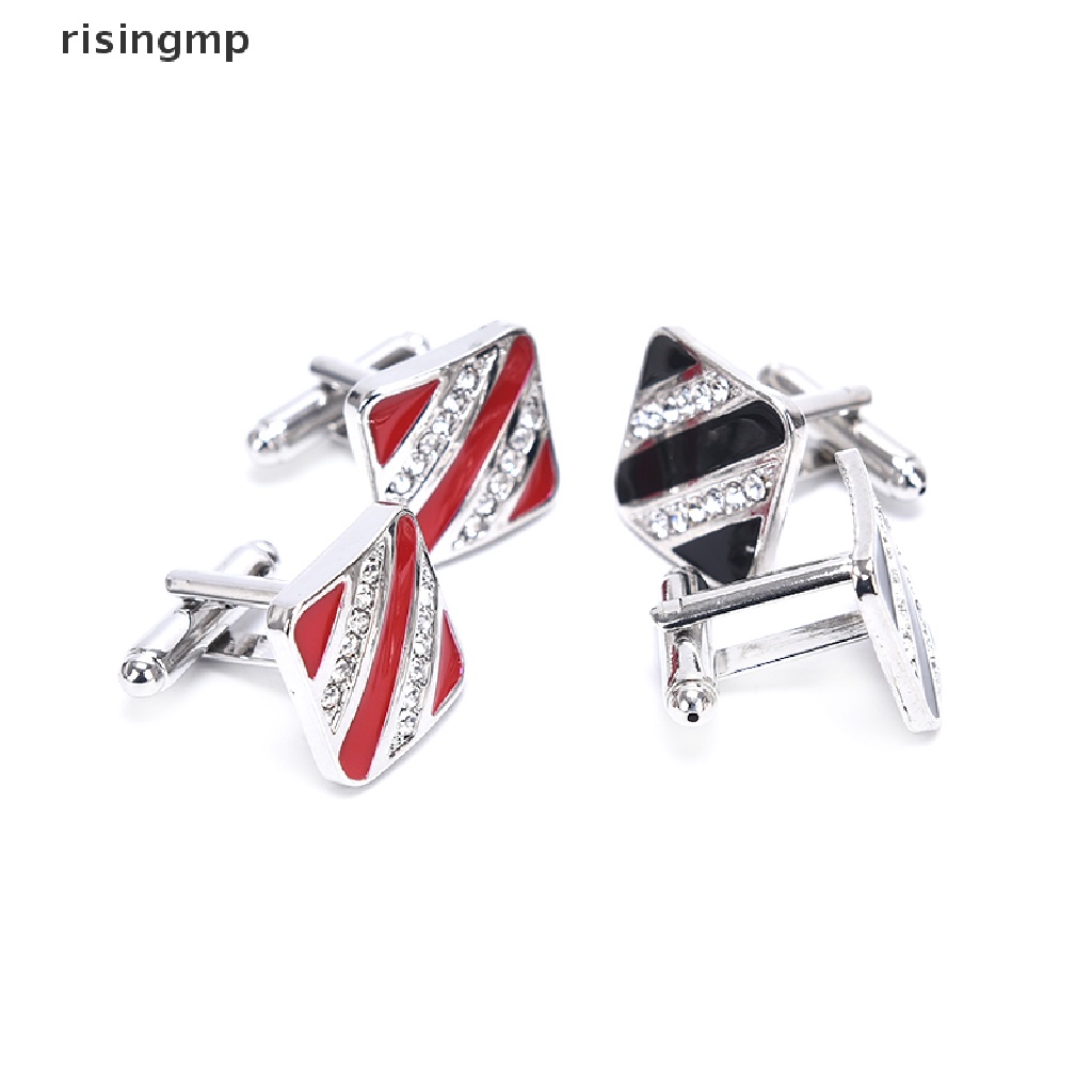 Khuy Măng Sét Cài Áo Sơ Mi Màu Đỏ Đen Cho Nam ♨Nóng Bỏng