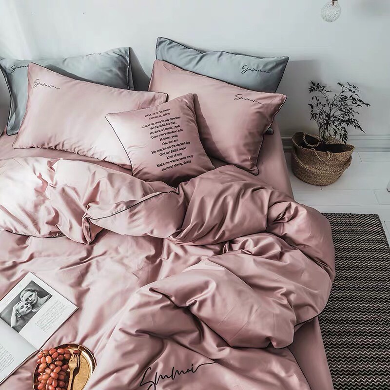 Bộ chăn ga gối lụa Cotton Tencel 40S nhập khẩu VIE Home cao cấp nhiều kích thước nệm M6,M8