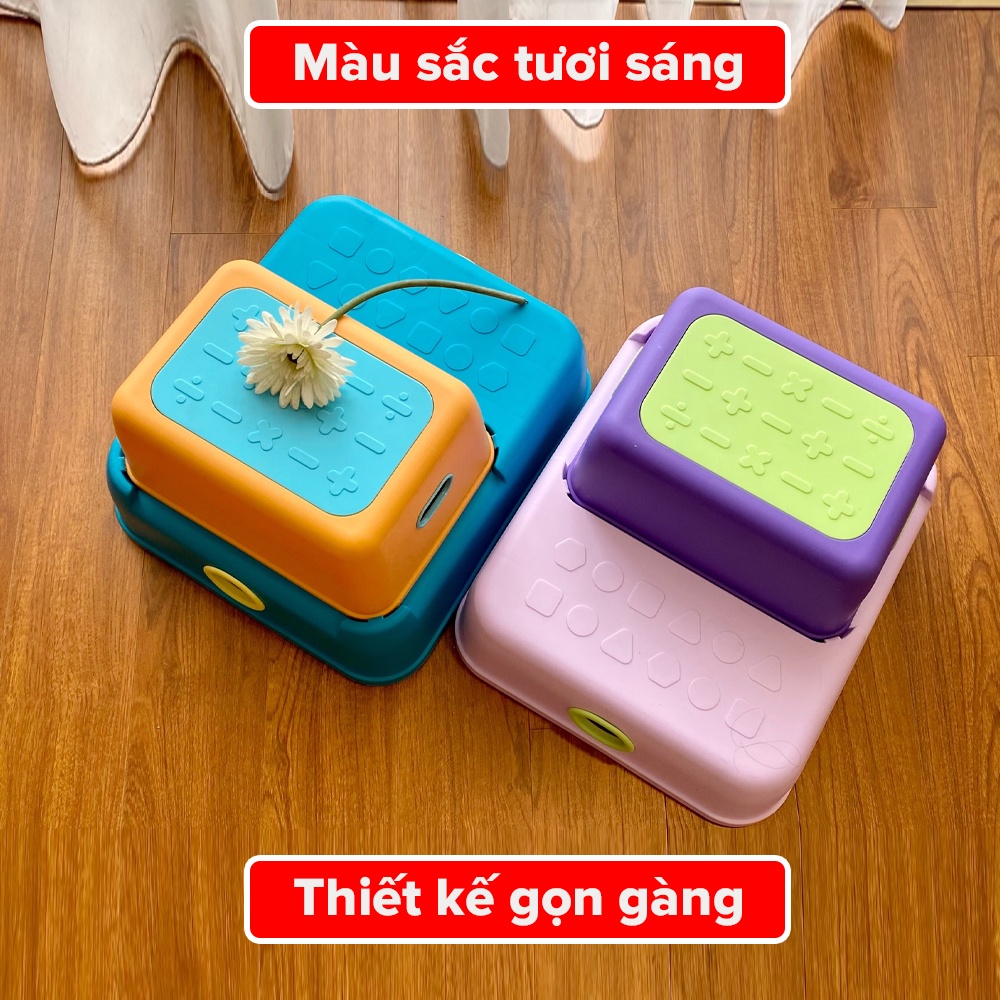 Ghế bậc thang đa năng H2 Babyhop thiết kế 2 bậc giúp bé vệ sinh độc lập, ngồi đọc sách có thể tháo rời chịu lực 70kg