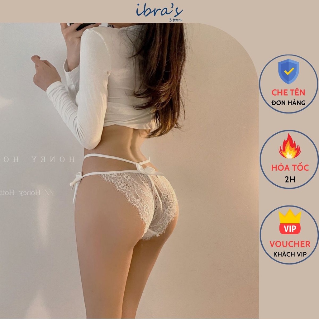 Quần Lót Ren Nữ Sexy Lọt Khe Ibra Quần Lót Nữ Thiết Kế Gợi Cảm Cạp Thấp Lưới Xuyên Thấu Quyến Rũ Ibra's Store I105