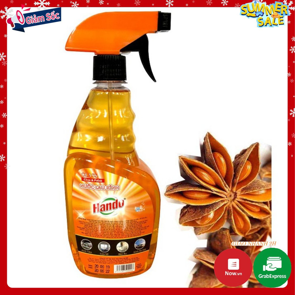 Nước Lau Kính Hando Hương Quế 600ml