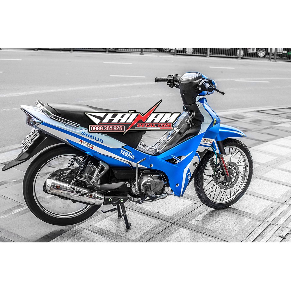 Tem Trùm Sirius Xanh Trắng Ferari