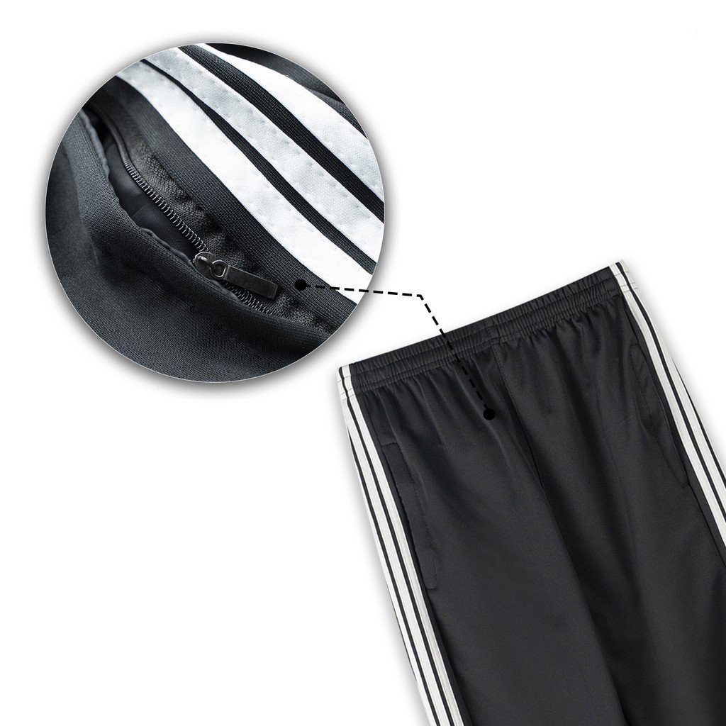 Quần Thể Thao Nỉ 3 Sọc Cho Cả Nam và Nữ Form Chuẩn, Chất Dày Đẹp