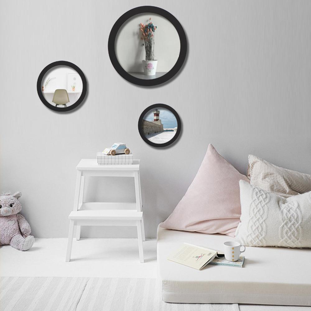 LEISURE Khung Ảnh Treo Tường Hình Tròn 6-12inch
