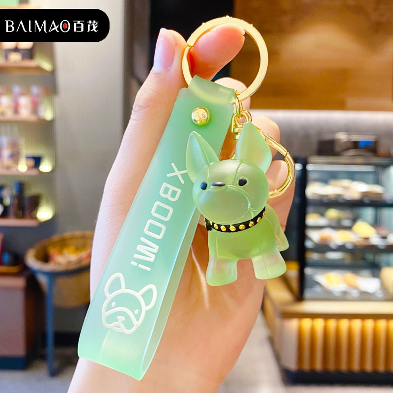 Móc Khóa hình Cún nhựa pha lê phong cách Hàn Quốc,móc khóa cute, móc treo ba lô túi xách dễ thương