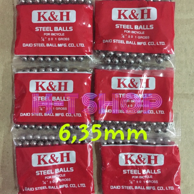 Combo 5 Bịch Bi Sắt 6,35mm