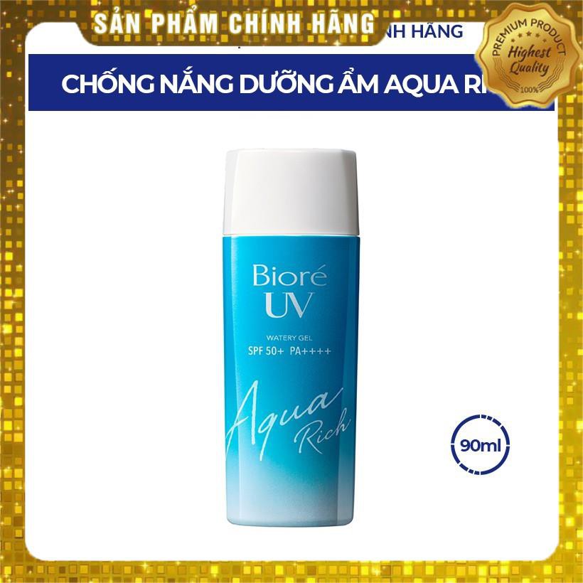 Gel Chống Nắng Màng Nước Dưỡng Ẩm Bioré UV Aqua Rich Watery Gel SPF50+/PA++++ 90ml