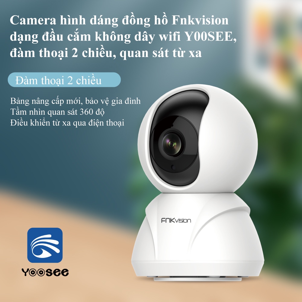 (FNKvision)Camera IP Wifi Yoosee 10 Led Xem Đêm Có xoay 360 độ phân giải FULL HD 5.0MP Không DâyCamera trong nh