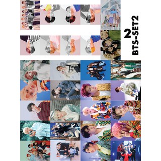 30 Ảnh có chữ kí BTS - JUNGKOOK- V - SUGA - RM - JIMIN - JIN - J HOPE ÉP Nhựa siêu xinh size 6x9