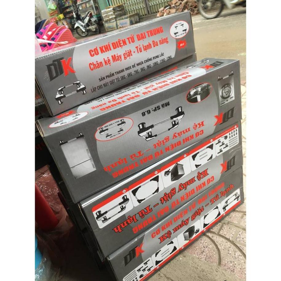 Chân Kệ Tủ Lạnh Máy Giặt Chống Rung Lắc Khung Inox Đế Nhựa Siêu Chịu Lực