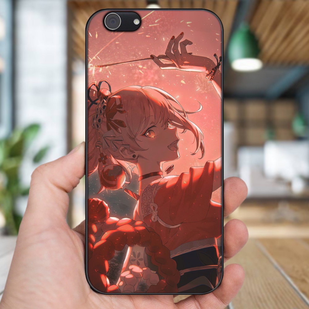 Ốp lưng Vivo Y53, Y69, Y71, Y81, Y83 viền đen in hình Yoimiya Genshin Impact