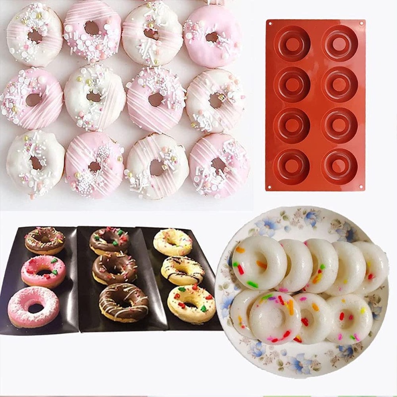 Khuôn Làm Bánh Donut Bằng Silicone Tiện Dụng Cho Gia Đình