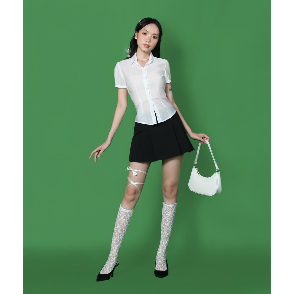 DALLA Áo sơ mi mỏng tay ngắn phồng (SM8)