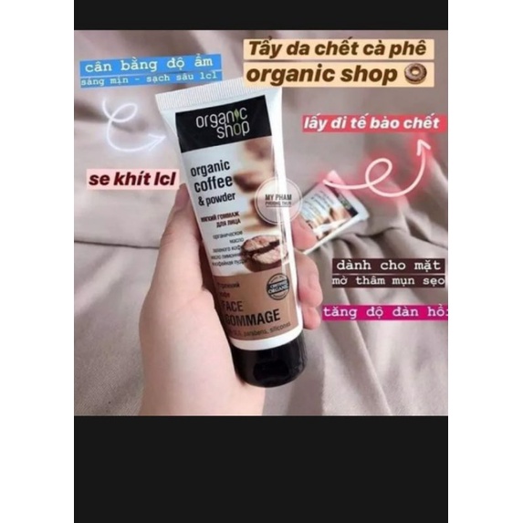 TẨY DA CHẾT CAFE ORGANIC MẶT