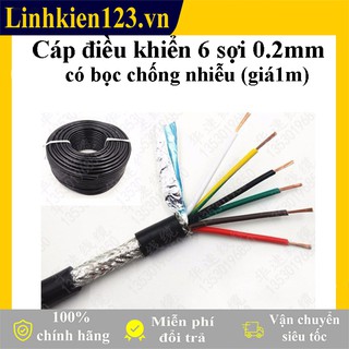 Cáp điều khiển 6 sợi và 8 sợi 0.2mm có bọc chống nhiễu (giá/1m)