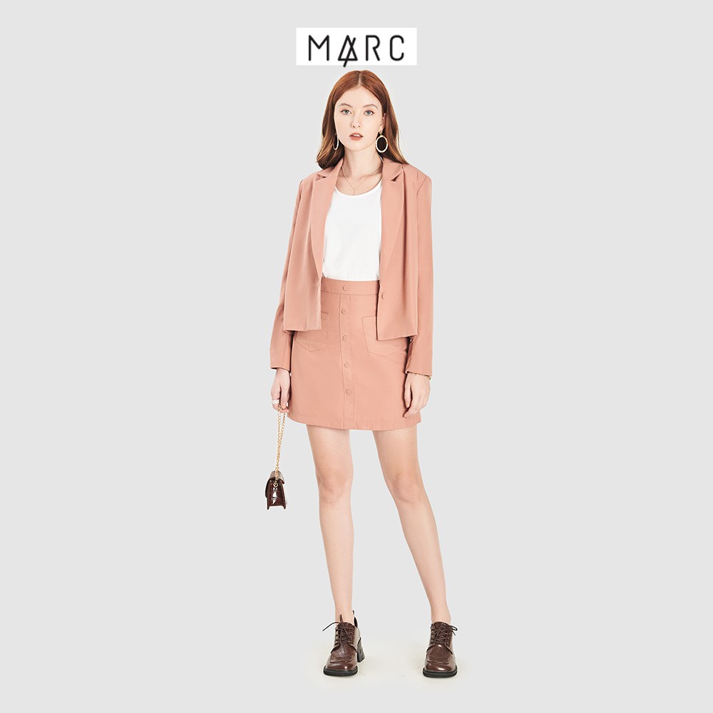 Áo blazer nữ MARC FASHION crop cài 1 nút CBVH0602