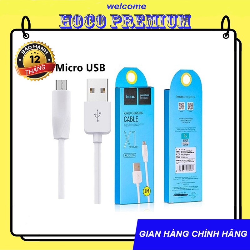 Cáp sạc nhanh Hoco X1 chống rối cho Micro dây dài 1m, 2m cho smartphone Android