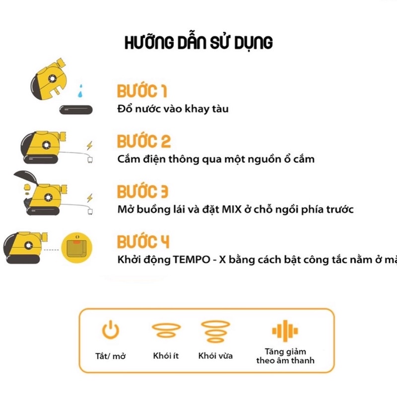Tàu Ngầm Phun Sương Tạo Độ Ẩm Theo Nhạc HEYMIX Tempo-X Submarine - Bambobi