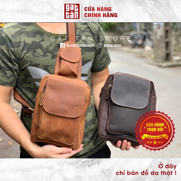 [BẢO HÀNH TRỌN ĐỜI] Túi đeo chéo mini / Hàng Đẹp Gạt Tàn Store / Cam Kết Da Bò Thật 100% - IPMN139