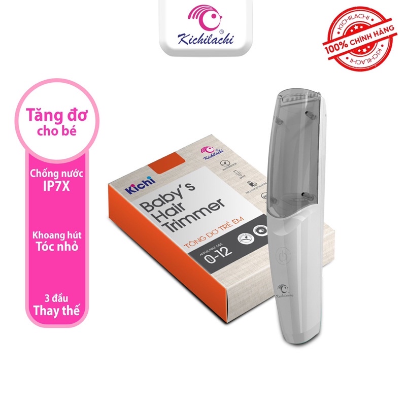 Máy tông đơ KICHILACHI cắt tóc cho bé, chấn viền không gây đau rát cho bé, có chức năng hút tóc tự động