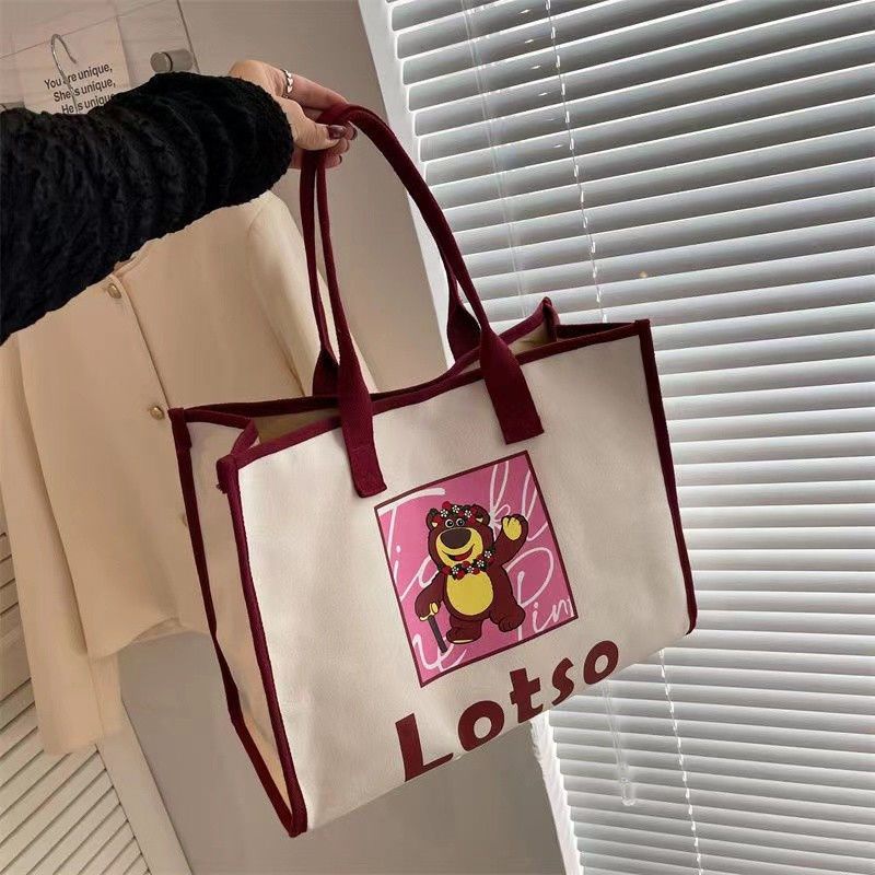 Túi Xách Canvas Sức Chứa Lớn Phong Cách Retro Mới Cho Nữ