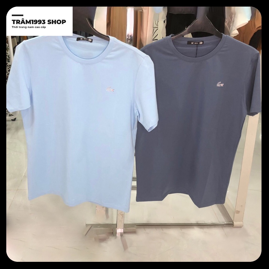 Áo Thun Form Rộng Trâm1993 Shop Trơn Bóng Cotton Cao Cấp Co Giãn 4 chiều Màu Xanh Nhạt Đậm AT003
