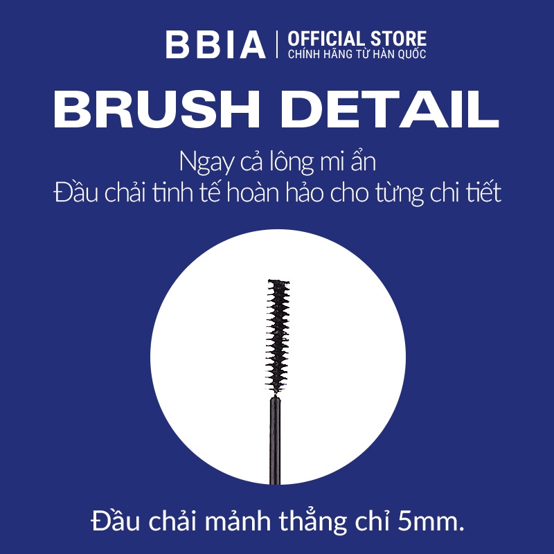 Mascara Làm Tơi Mi, Chống Trôi Bbia Never Die Mascara Slim(3g ) 01 Black Fit Bbia Official Store