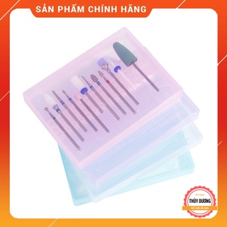 Hộp đựng đầu mài 14 ngăn chất liệu nhựa chuyên dùng làm nail (màu ngẫu nhiên)