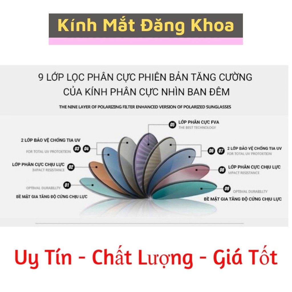 Kính Đi Đêm Nam Cao Cấp Lái Xe Ban Đêm Thời Trang Sang Trọng Hạn Chế Chói Lóa Đi Đêm DANGKHOA DK10