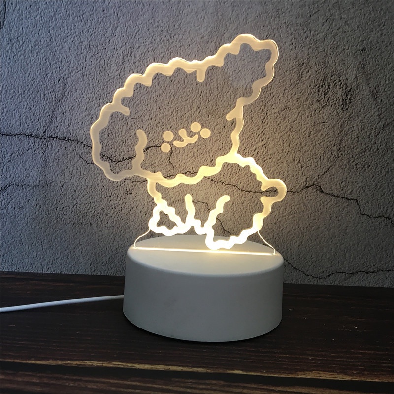 Đèn ngủ 3D giáng sinh quà tặng sinh nhật, quà tặng tình yêu, dễ thương
