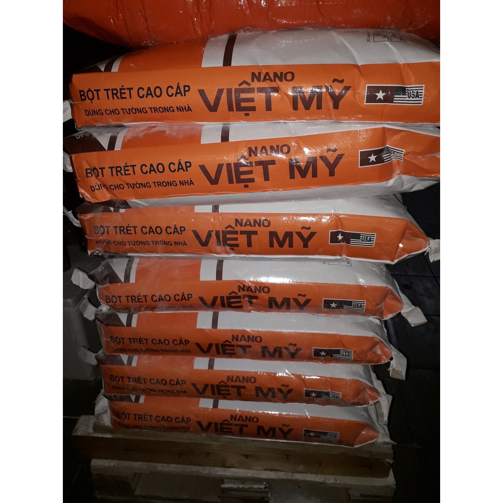 HÀNG TỐT 1Kg BỘT TRÉT TƯỜNG CAO CẤP VIỆT MỸ NỘI, NGOẠI THẤT NANO VIỆT MỸ Chiết kẻ 1Kg