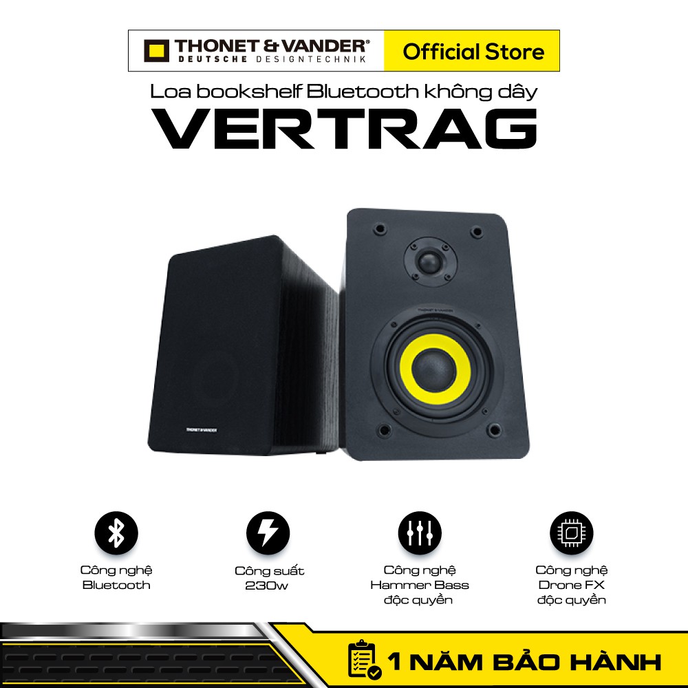 [Mã LT500 giảm 500k đơn 2tr990] Loa Bluetooth 2.0 Thonet & Vander VERTRAG