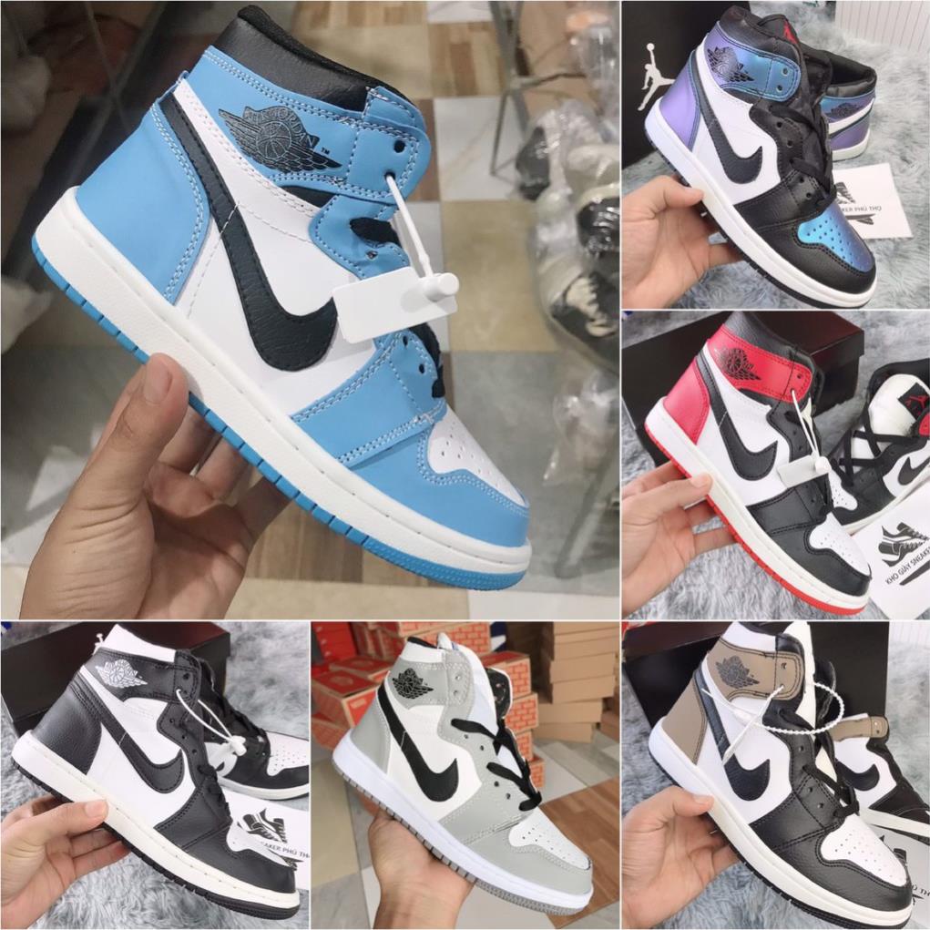 Giày thể Thao JorDan1 cao cổ đen trắng 🎁kèm hộp+billke 🎁 giày jodan  cổ cao nhiều màu Nam nữ hàng cao cấp