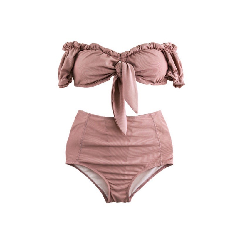 [SIÊU RẺ] M01 Bikini/bộ bơi đi biển ullzang 2 mảnh cúp ngực tay rơi hè 2021 | BigBuy360 - bigbuy360.vn