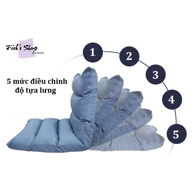 Ghế lười gấp gọn 5 cấp độ 180 độ set 3 chiếc