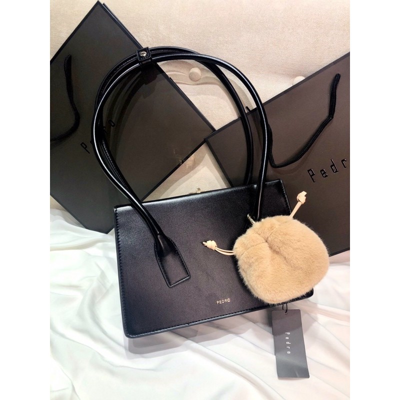 Túi tay cầm kẹp nách đeo vai  Pedro Casual Style Faux Fur Blended Fabrics Plain Party