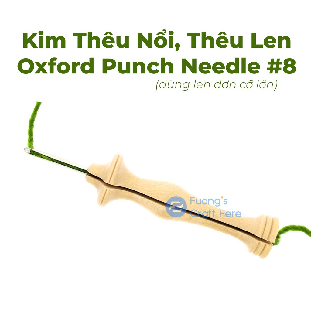 Kim Thêu Nổi Thêu Len Đặc Biệt, Oxford Punch Needle #8 Fine Dùng Len Sợi Đơn Dành Cho Người Mới Bắt Đầu