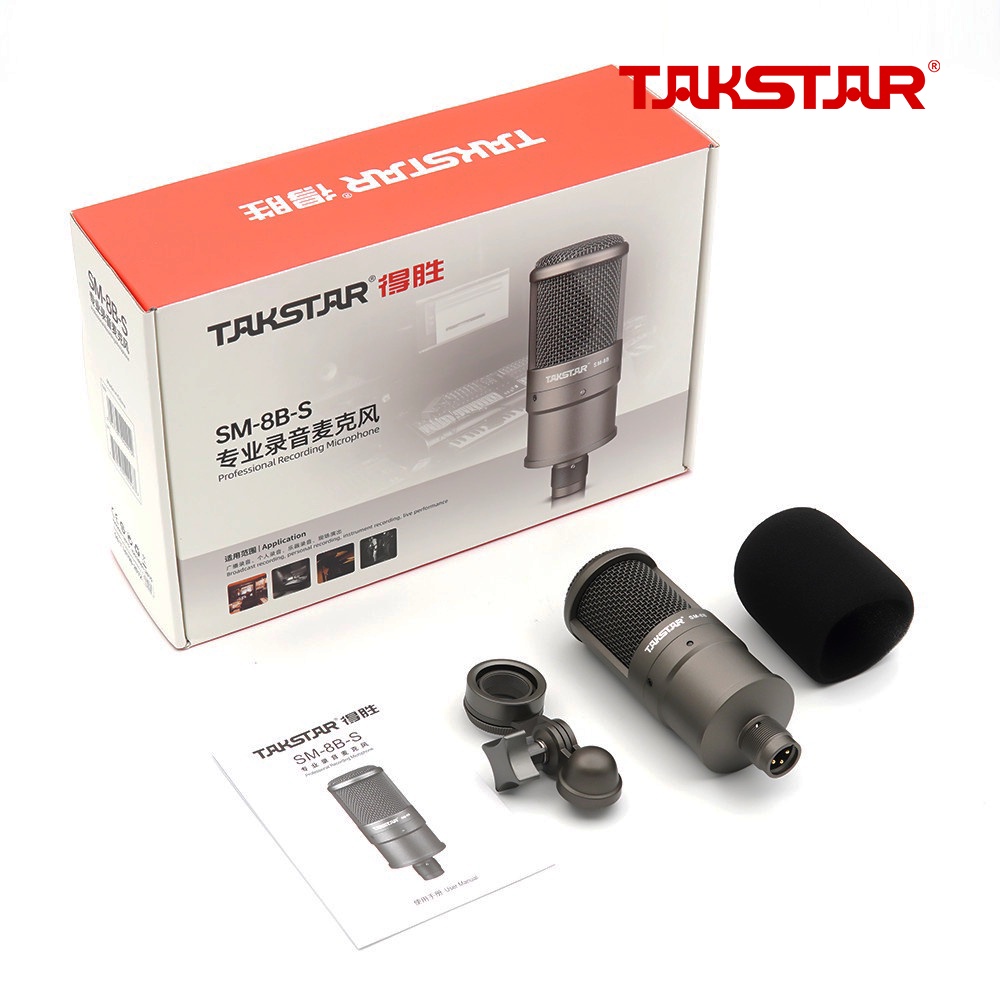 Bộ Mic Livestream Chính Hãng Đầy Đủ Sound Card Icon Upod Pro, Mic Takstar SM-8B, Tai Nghe Takstar TS-2260 &amp; Phụ Kiện