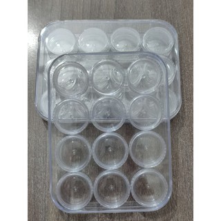 Khay đựng đá nail , khay đựng đá 12 ô nắp xoáy