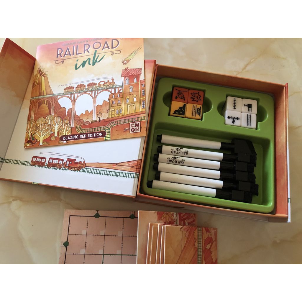 Railroad Ink: Blazing Red Edition - Trò Chơi Board Game
