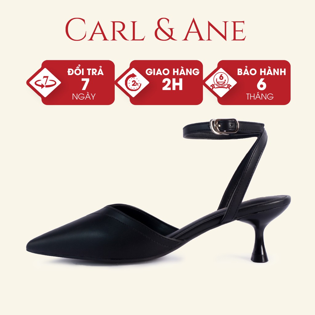 [Mã WABRTL3 -10% đơn 250K]Carl &amp; Ane - Giày cao gót mũi nhọn dáng công sở cao 5cm màu đen - CL014