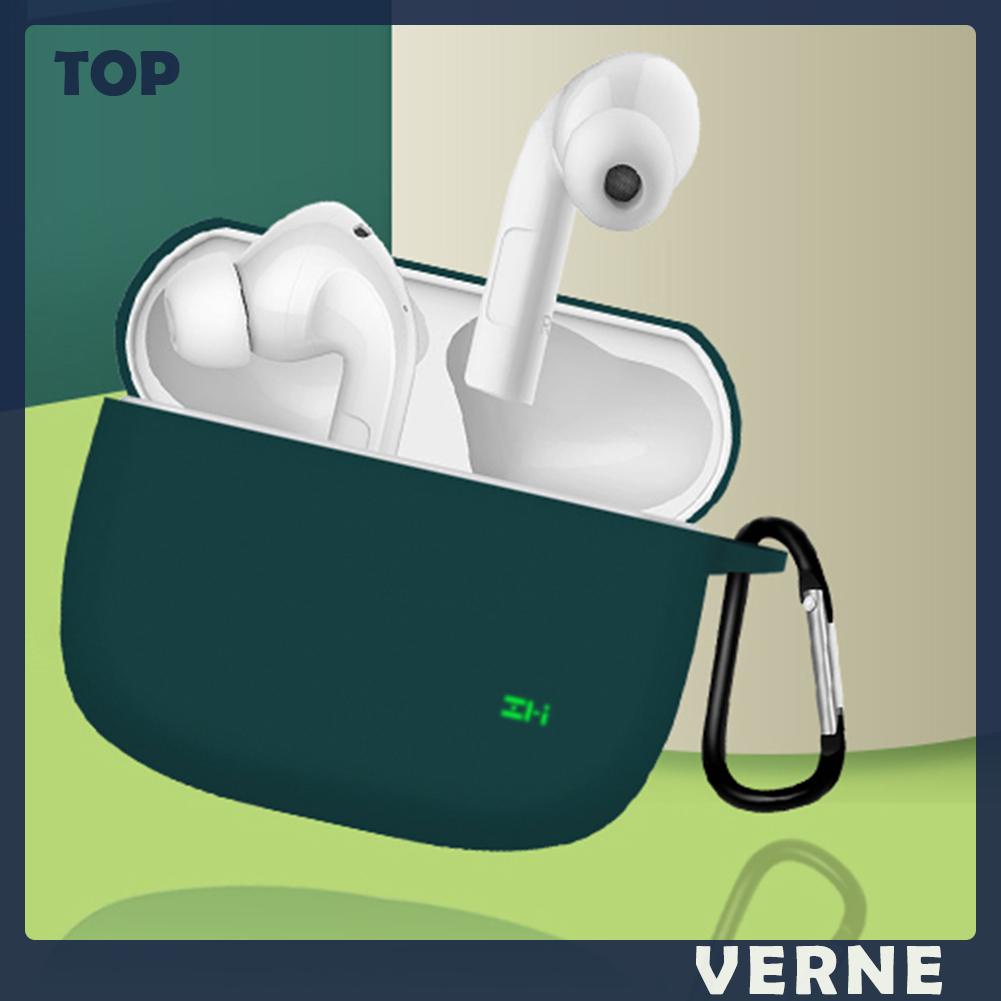 Vỏ bảo vệ hộp sạc tai nghe bằng silicon kèm móc khóa thiết kế tiện dụng cho Zmi Purpods Pro