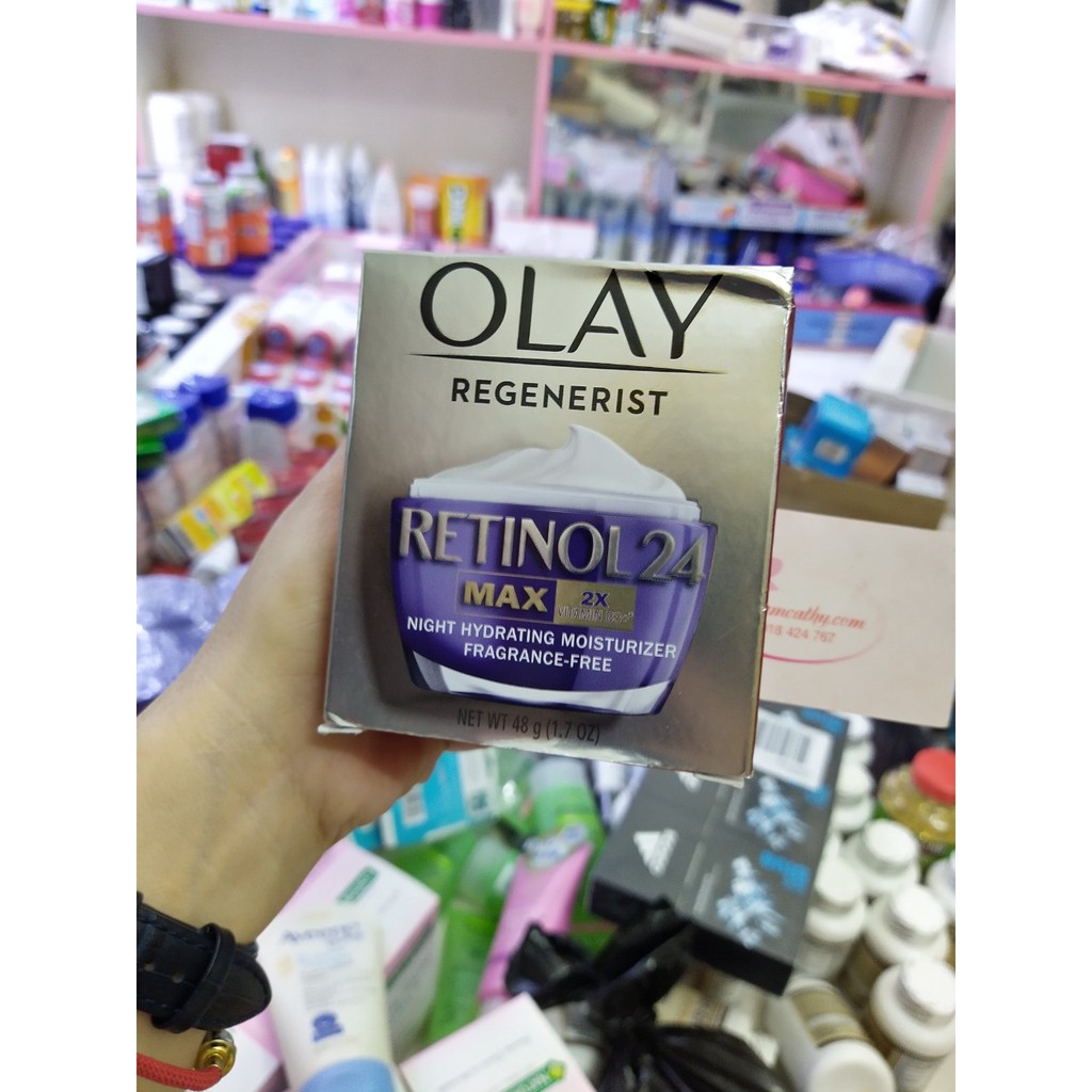 [Hàng mỹ] Kem olay retinol 24 max 2x dưỡng ẩm chống lão hóa, tái tạo da trắng sáng ban đêm