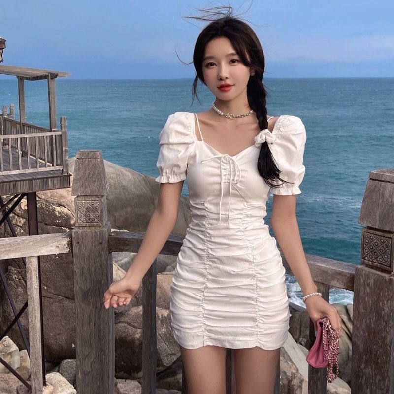 Đầm Ngắn Ôm Eo Phong Cách Pháp Quyến Rũ Cho Nữ đầm nữ JL-LYQ-19