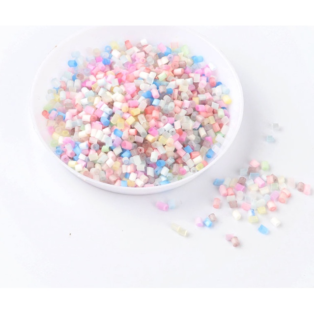 ( LOẠI 1) 10gr hạt cườm gãy, hạt trúc 2mm nhiều màu sắc đính kết quần áo- nguyên liệu handmade- na na shop