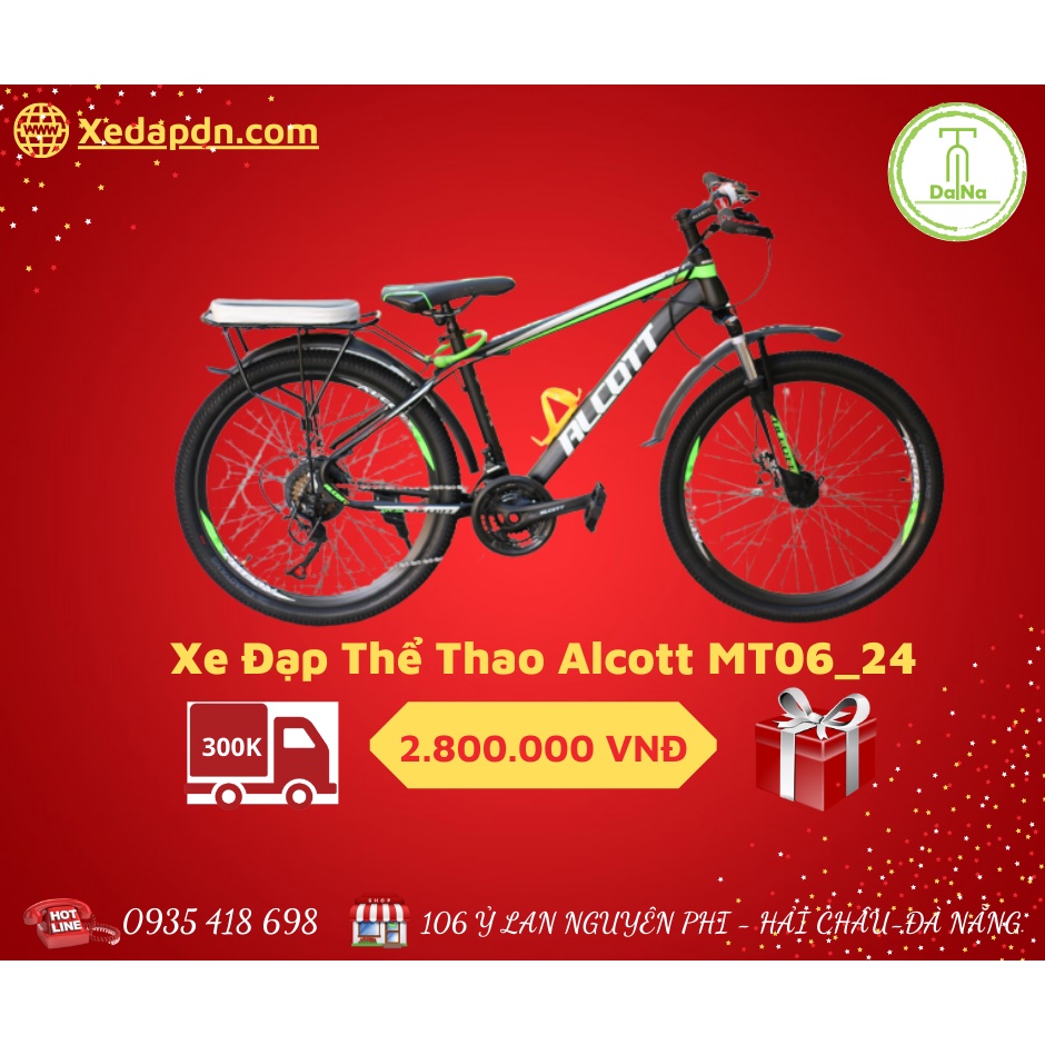 Xe đạp thể thao Alcott MT06 full phụ kiện