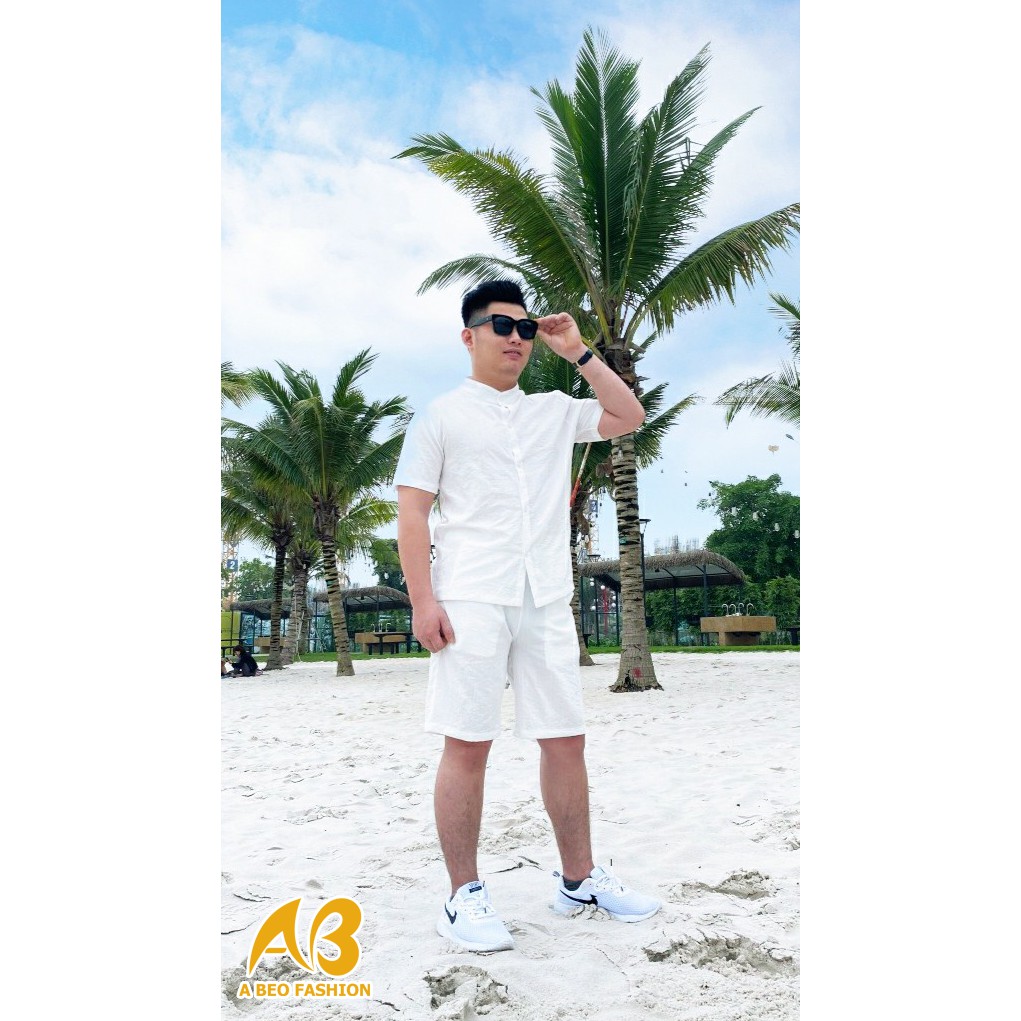 Bộ Đồ Đũi Xước Đen Trắng Cho Người Béo | BigBuy360 - bigbuy360.vn