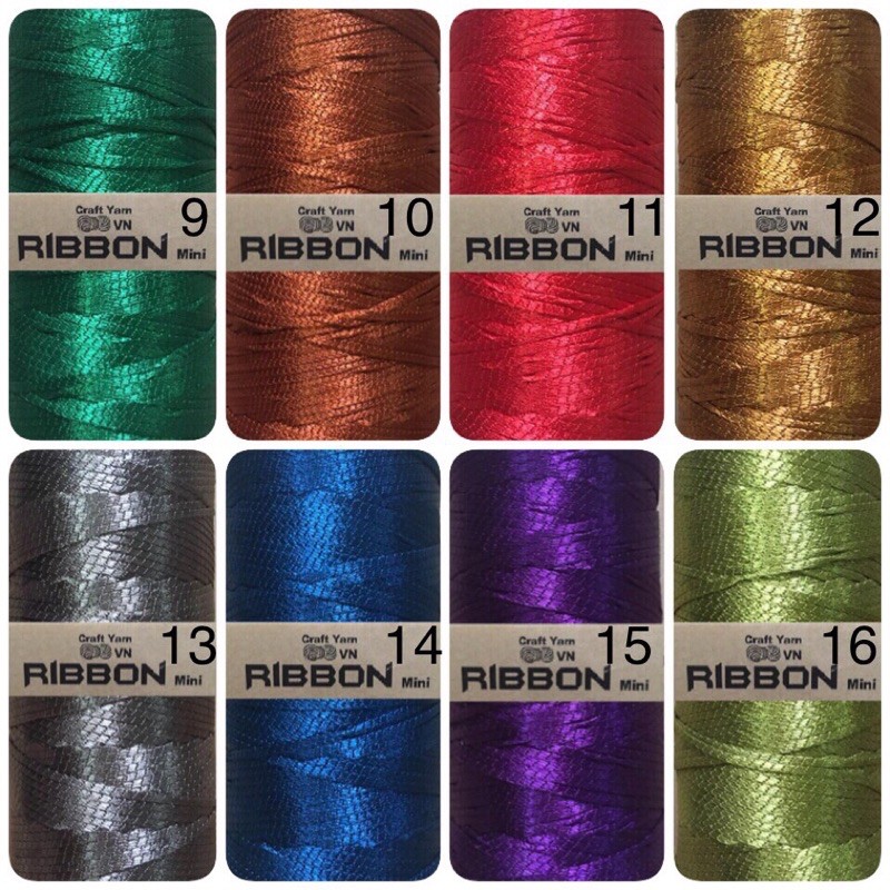 Sợi ribbon móc túi xách